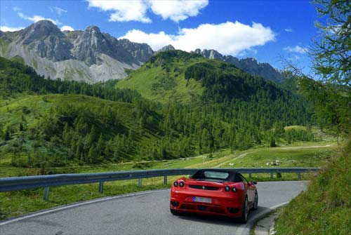 Ferrari F430 sopra a Sauris (2009)